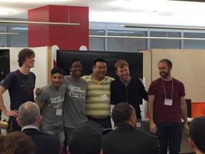 Haider (second from left) with his GatherCam teammates during the Atlanta Startup Weekend at Coca-Cola.
