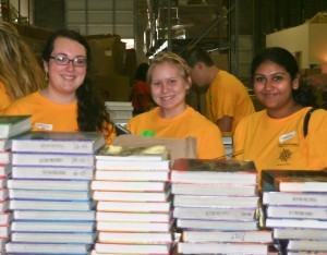 Mounica pictured during her freshman Orientation Day of Service in 2012.