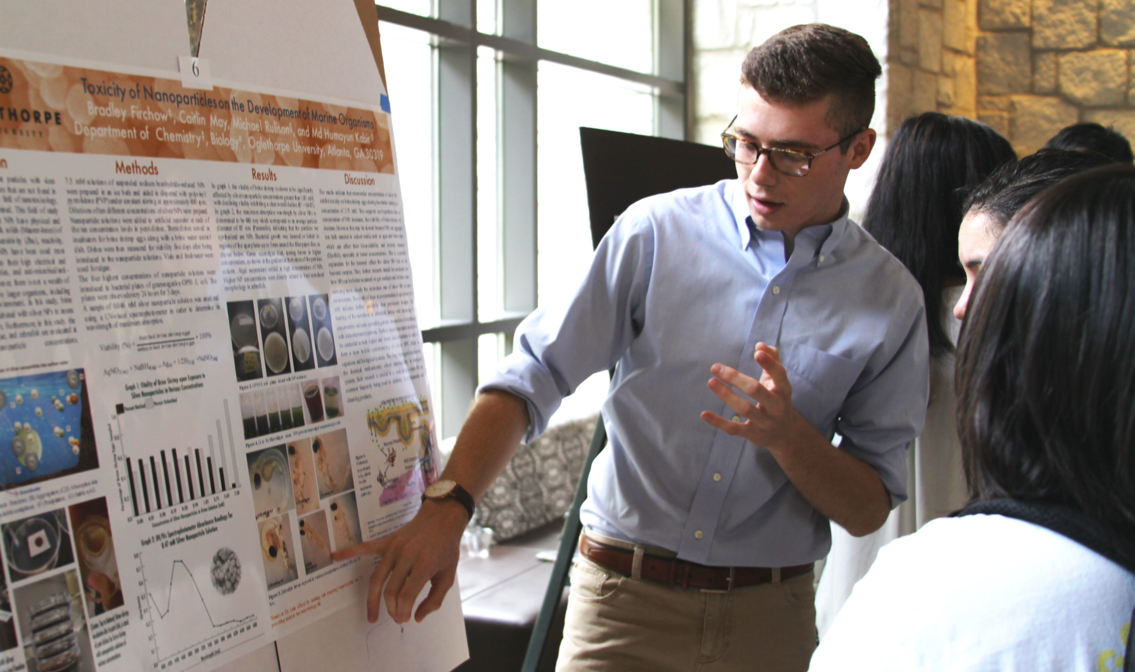 Brad Firchow '19 presents his research at the 2016 Liberal Arts & Sciences Symposium
