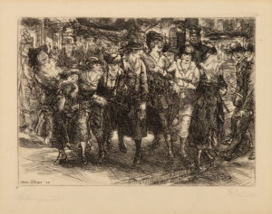 John French Sloan (1871 – 1951), Return from Toil, 1915, etching, Private Collection