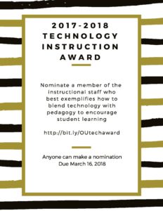 2017-2018 Technology Instruction Award