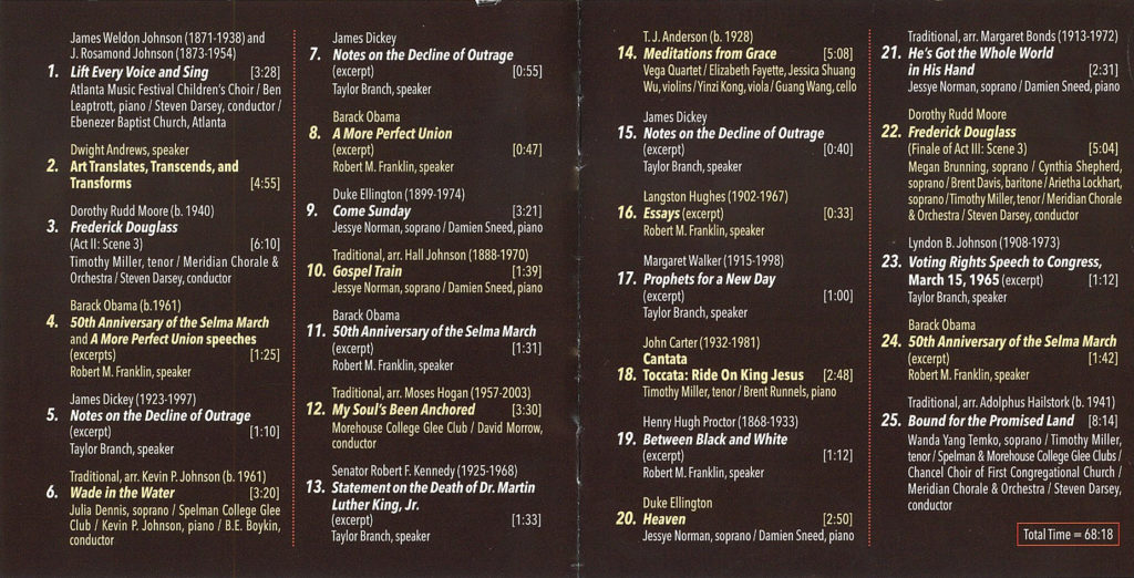 Bound for the Promised Land Album inside cover