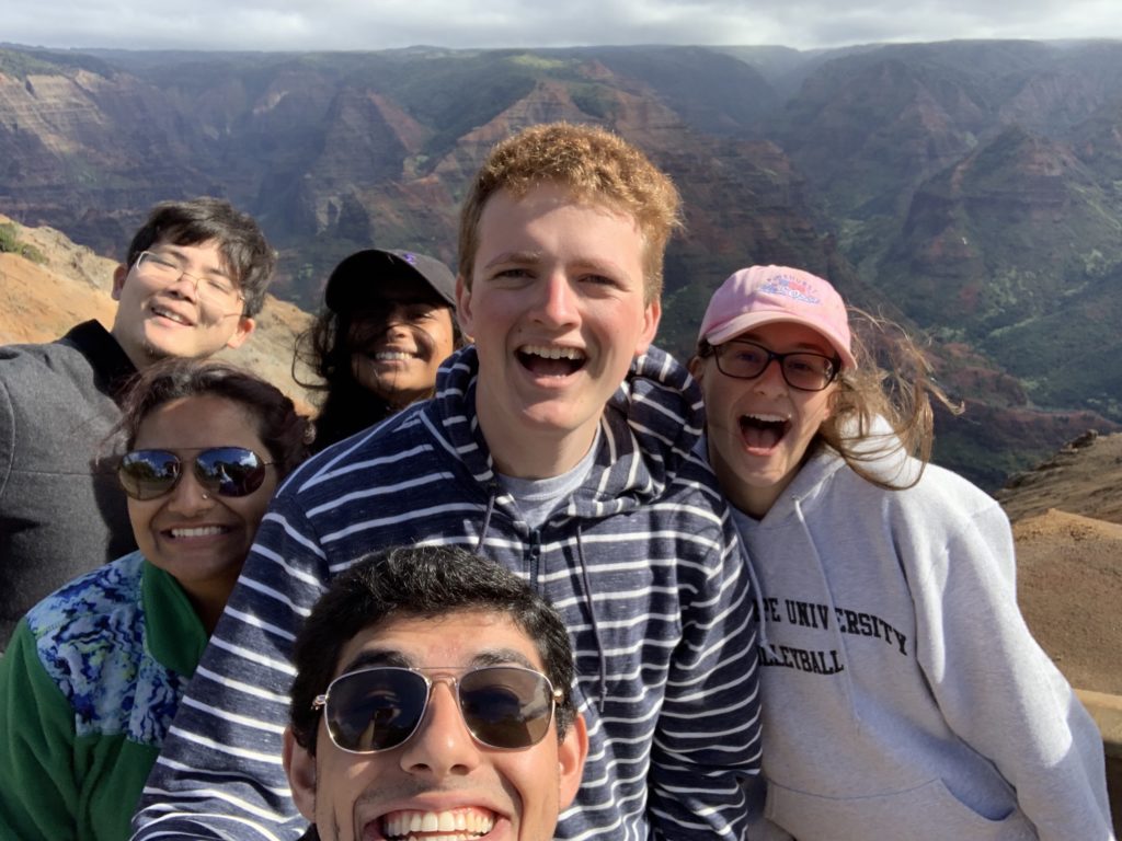 Group of students in conservation biology course in Hawaii