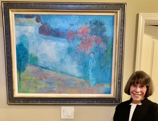 Ellen Stein with the Vu Cao Dam work that funded a new endowment at Oglethorpe University.