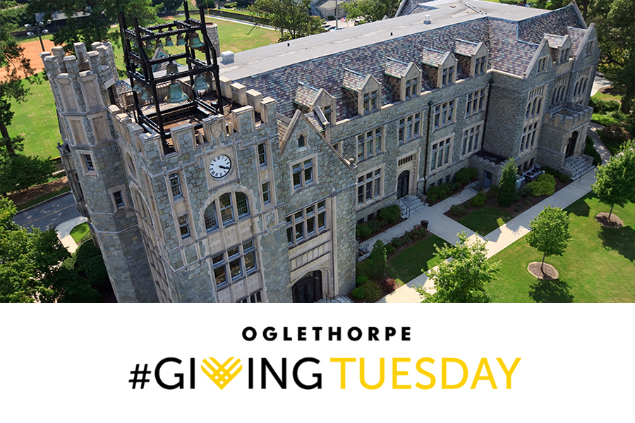 Aerial image of Lupton Hall for #GivingTuesday 2023