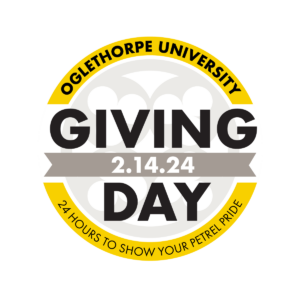 Logo for Oglethorpe University's 2024 OU Giving Day - 24 hours to show your Petrel pride