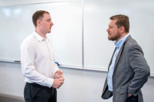 Vice President of Operational Excellence and Marketing at Synchrony James Hill '06 speaks with Chris Feeney '24