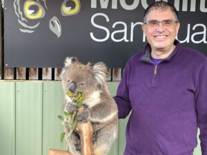 Dr. John Nardo and a koala