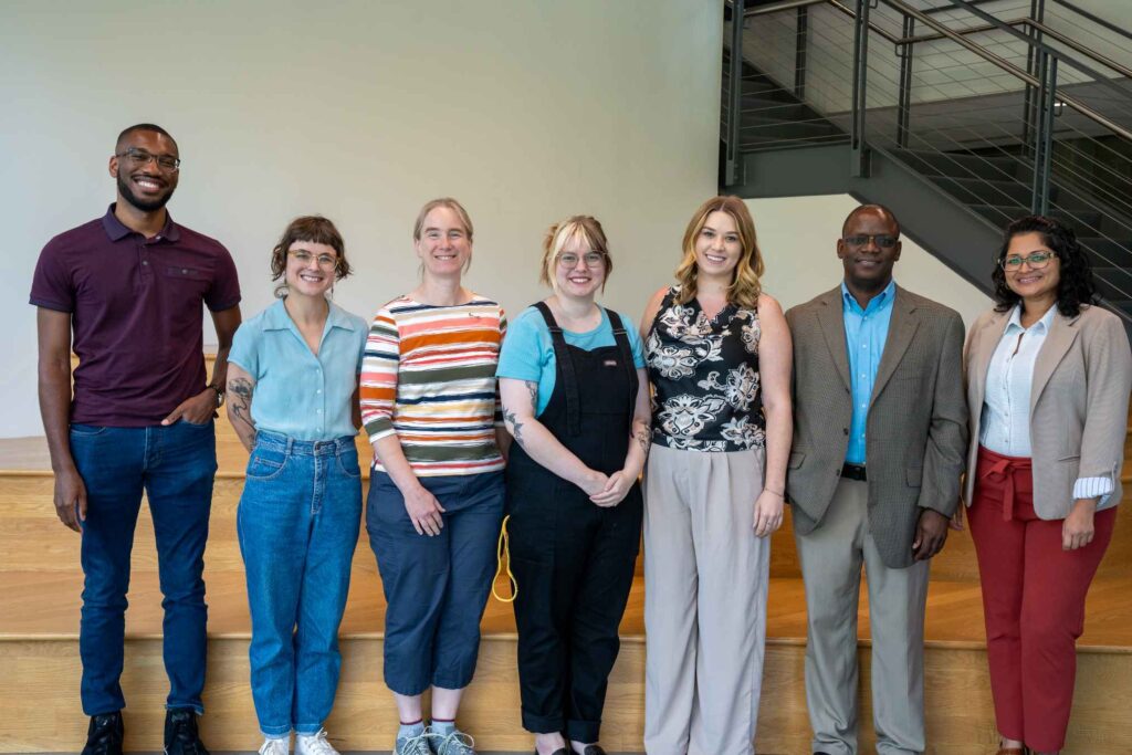 A group photo of new Oglethorpe faculty